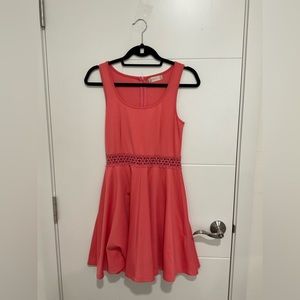 Altar’d State Coral Peek A Boo Waist Dress